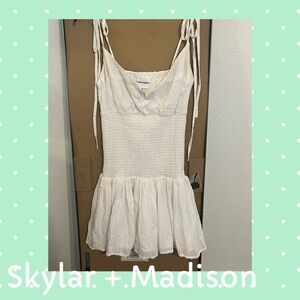 Skylar + Madison White Smocked Dress